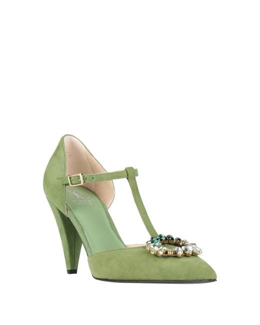 Fabi Green Pumps Leather