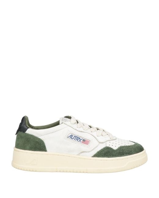 Autry Green Dark Sneakers Goat Skin, Textile Fibers