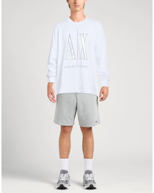 ARMANI EXCHANGE White Icon Period Sweatshirt Cotton for men