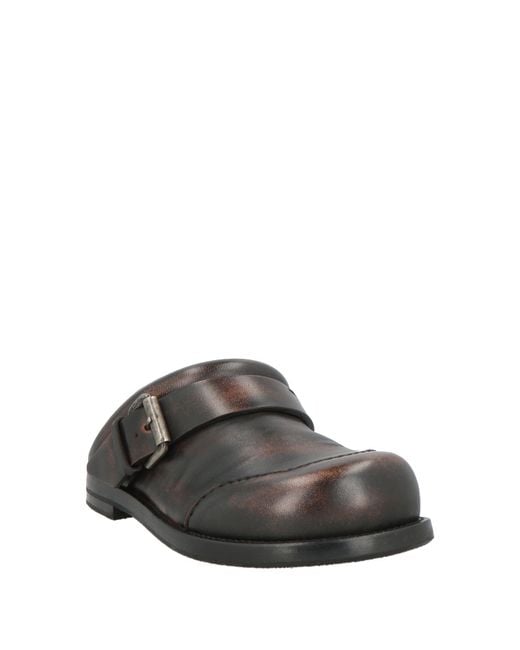 Acne Gray Dark Mules & Clogs Leather