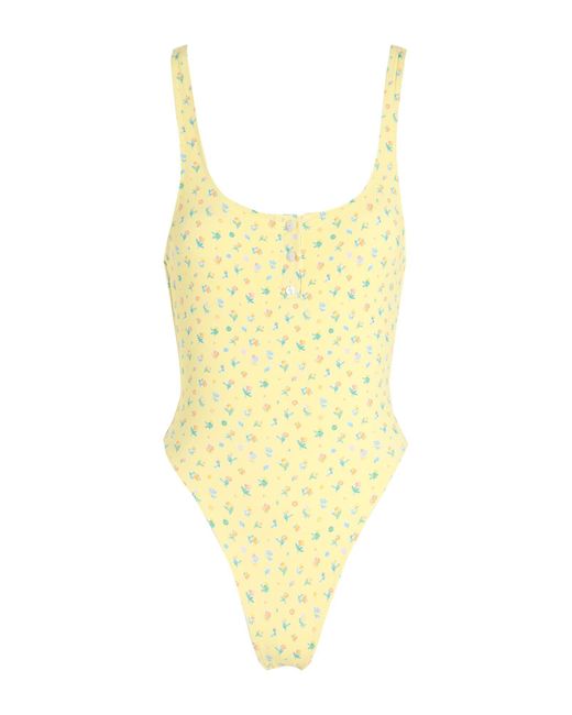 Frankie's Bikinis Yellow One-piece Swimsuit