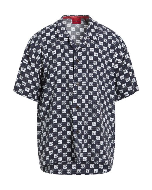 HUGO Blue Shirt Viscose for men