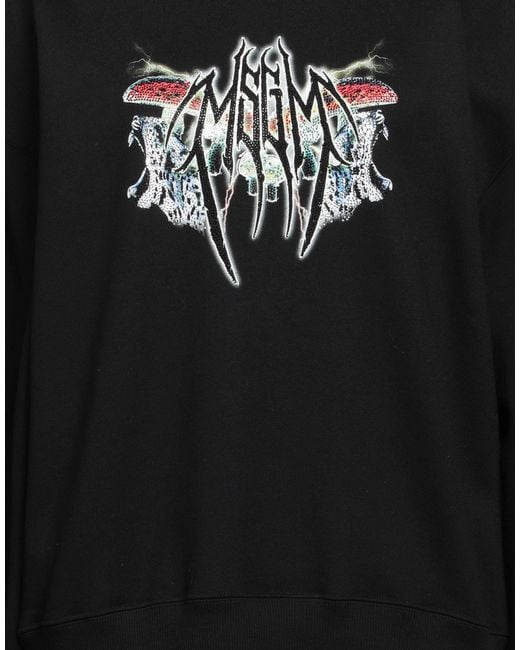 MSGM Black Sweatshirt Cotton