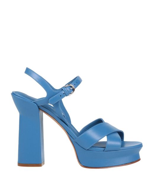 Ferragamo Blue Sandals Lambskin