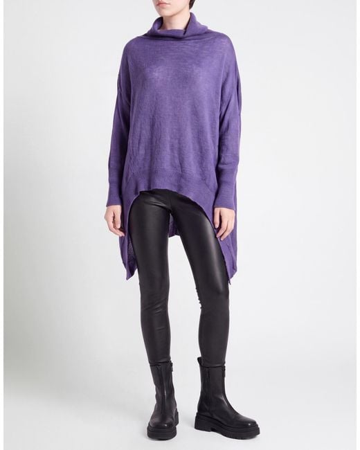 Manila Grace Purple Turtleneck Acrylic, Polyamide, Mohair Wool