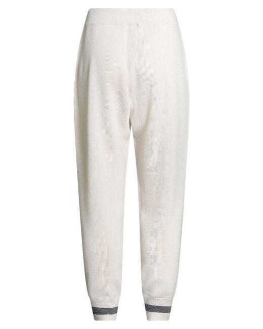 Brunello Cucinelli White Trouser