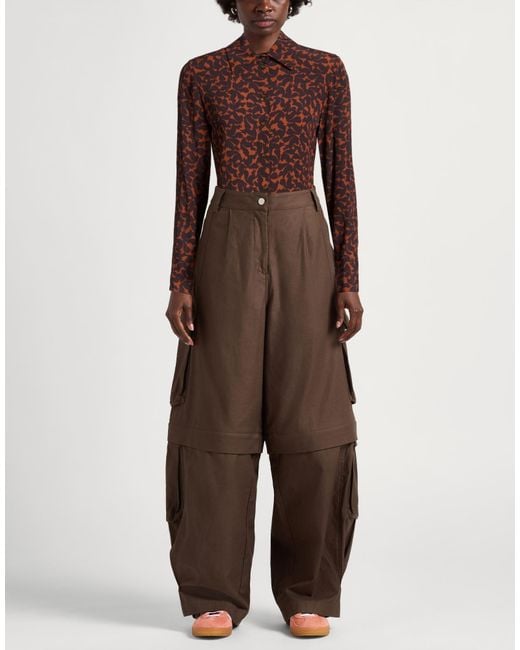 Ottod'Ame Brown Caring Dark Shirt Viscose