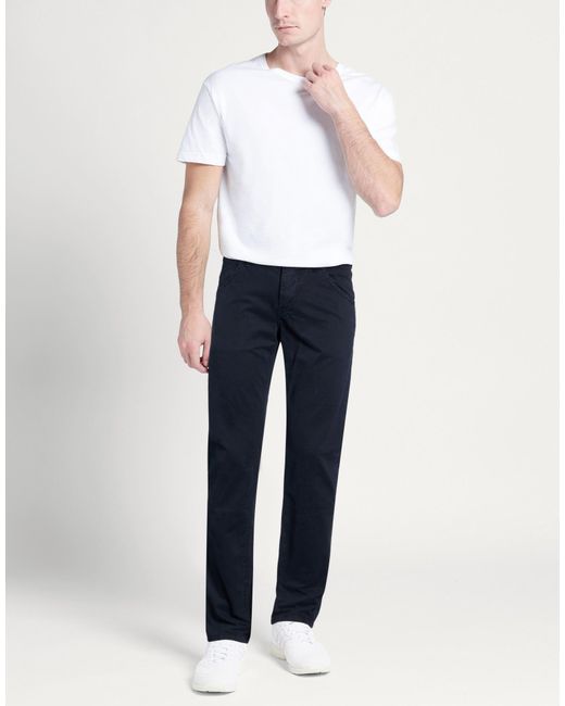 RE_HASH Blue Midnight Pants Cotton, Elastane for men