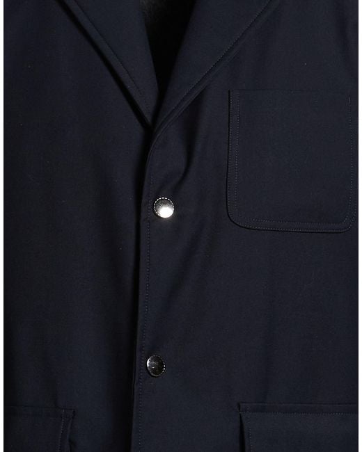 Canali Blue Midnight Jacket Polyester, Viscose for men
