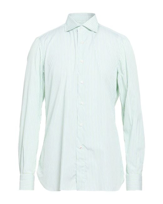 Isaia Blue Shirt Cotton for men