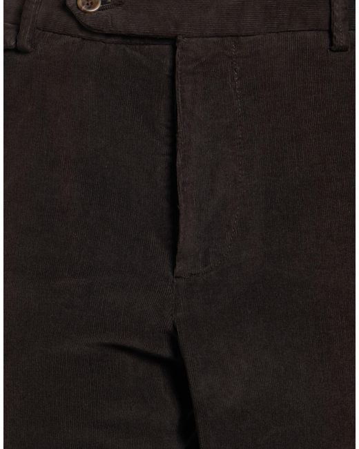 Paoloni Black Pants Cotton, Elastane for men