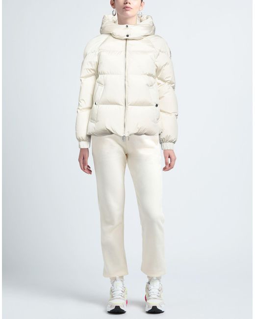 Woolrich Down Jacket in Natural | Lyst