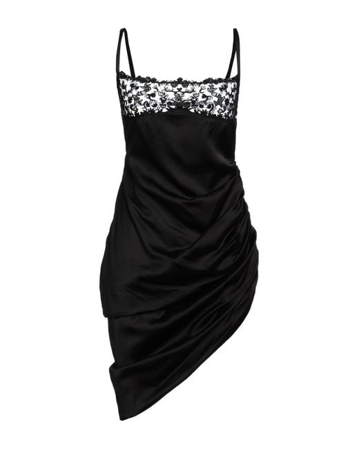 Jacquemus Black La Robe Saudade Brodée drapiertes Kleid