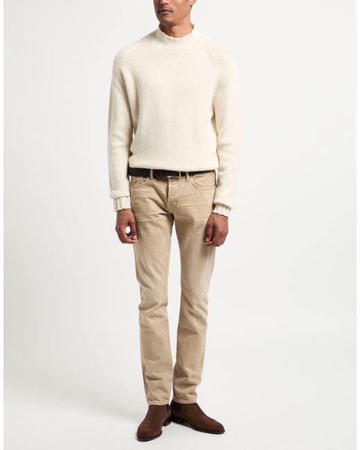 Tagliatore White Turtleneck for men