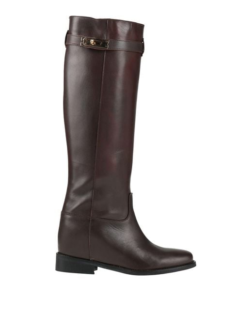 Joy Wendel Brown Dark Boot Leather