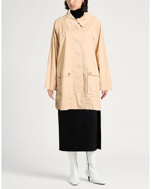 Semicouture Natural Overcoat & Trench Coat Cotton, Elastane