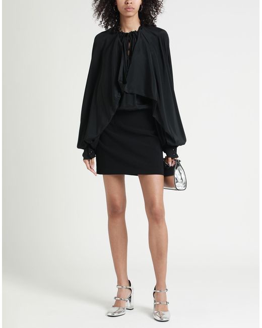 Annarita N. Black Mini Dress Polyester, Elastane
