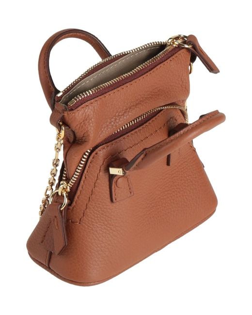Maison Margiela Brown Cross-Body Bag Cow Leather, Zinc, Copper