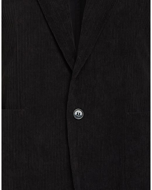 Exte Black Blazer Cotton, Polyester for men