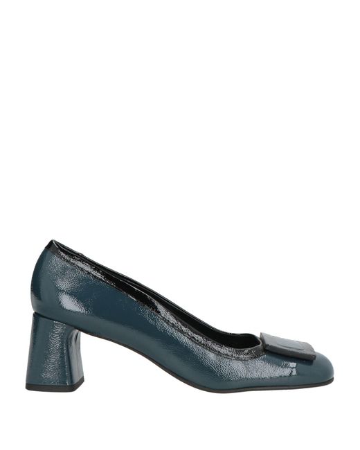 Zinda Blue Slate Pumps Leather