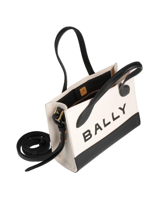 Bally Black Handbag Leather, Textile Fibers