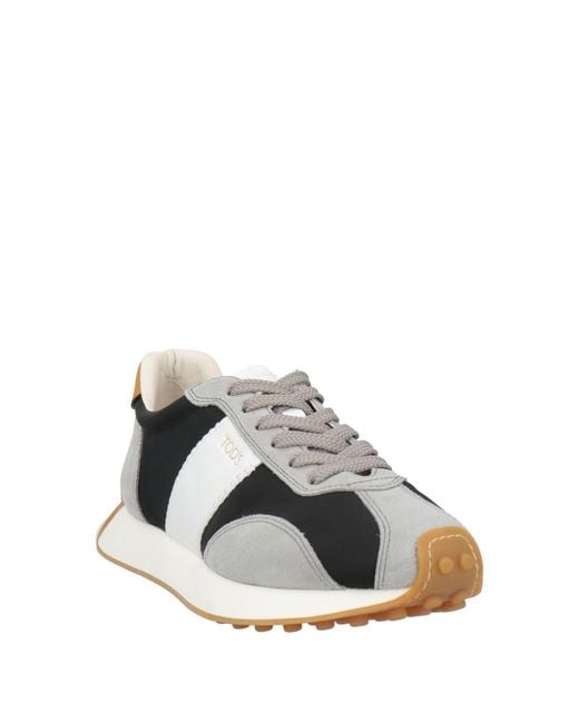 Tod's Black Sneakers Leather, Textile Fibers