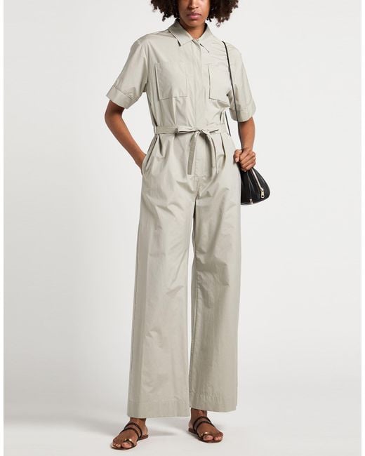 Peserico White Jumpsuit Cotton, Polyester