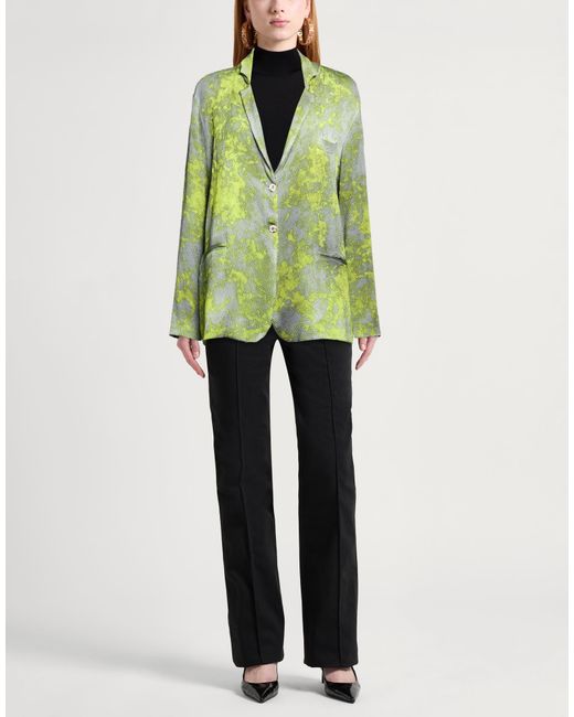 Avant Toi Green Blazer Silk, Elastane