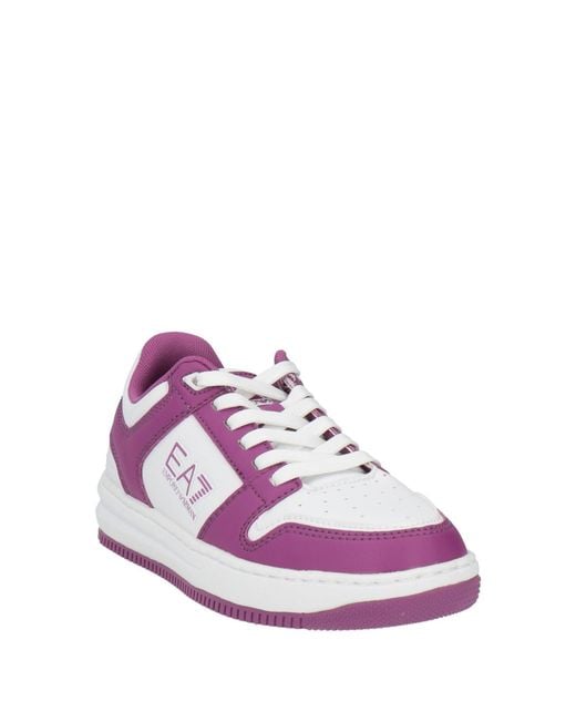 EA7 Purple Sneakers Textile Fibers