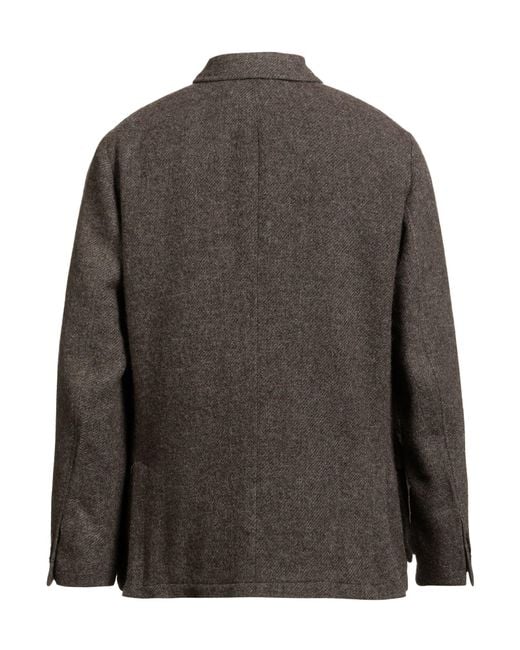 Boglioli Gray Dark Coat Wool for men