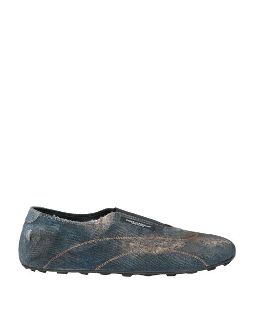 Dolce & Gabbana Gray Loafers Textile Fibers for men