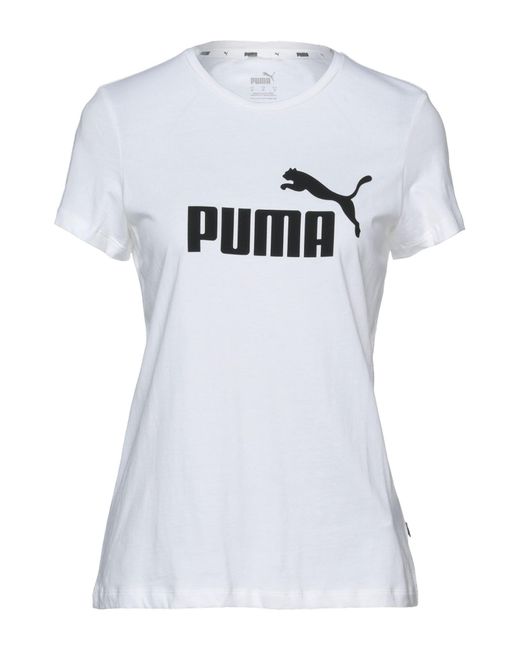 PUMA T-shirt in White | Lyst