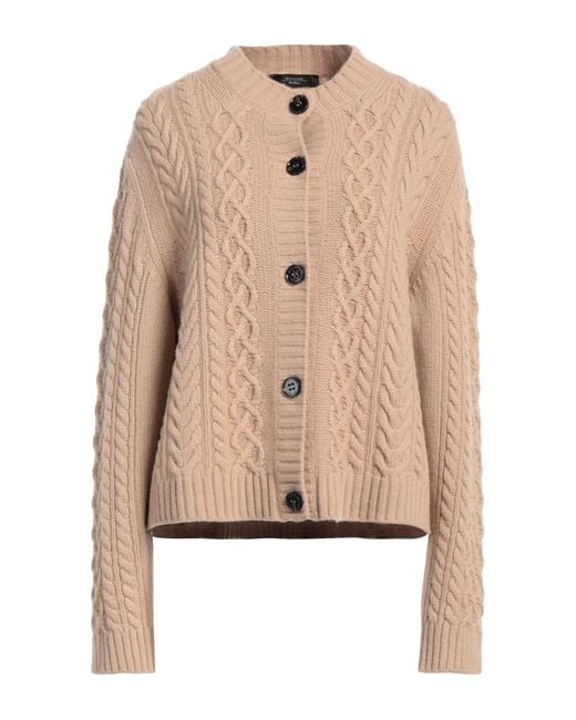 Weekend by Maxmara Natural Camel Cardigan Virgin Wool