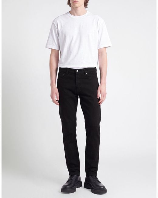 Dondup Black Pants Cotton, Elastolefin for men
