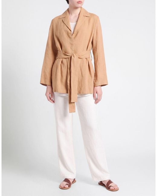 Fedeli Natural Camel Jacket Linen
