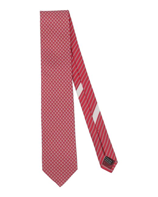 Corbata y pajarita Ferragamo de hombre de color Red