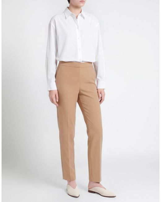 Nenette Natural Pants Polyester, Viscose, Elastane