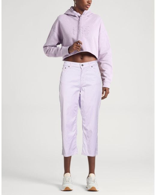 Dondup Purple Pants Lyocell, Cotton, Elastane
