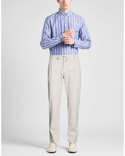 Eleventy White Light Pants Wool, Elastane for men