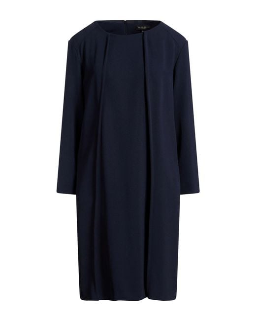 Antonelli Blue Mini Dress Virgin Wool
