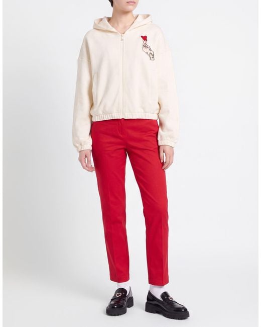 Love Moschino White Sweatshirt Cotton