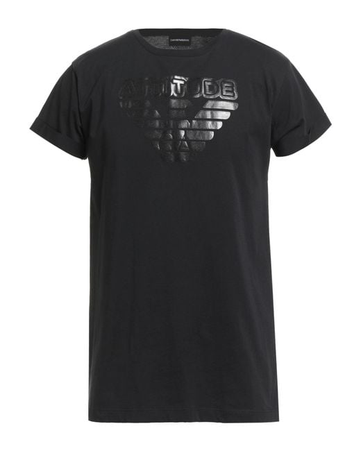 Emporio Armani Black T-Shirt Cotton for men