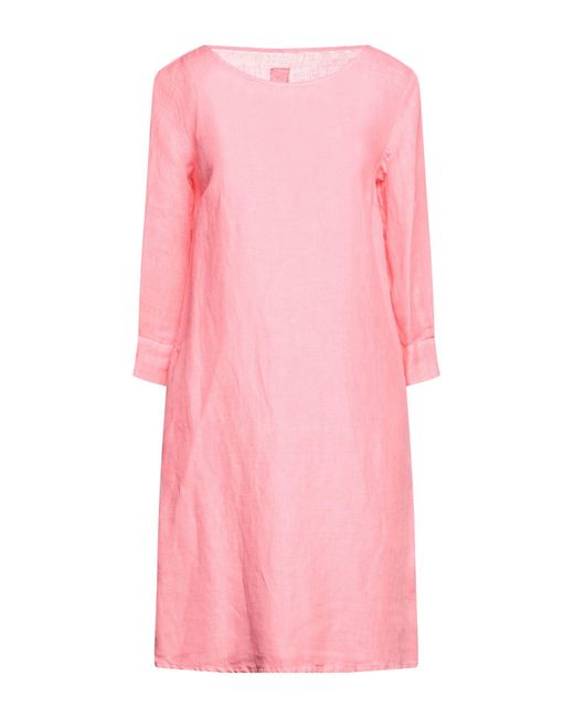 120% Lino Pink Midi Dress