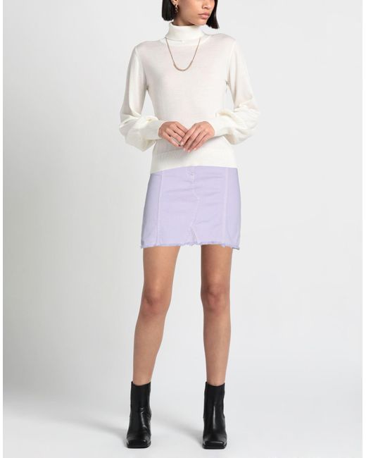 Ottod'Ame Purple Denim Skirt