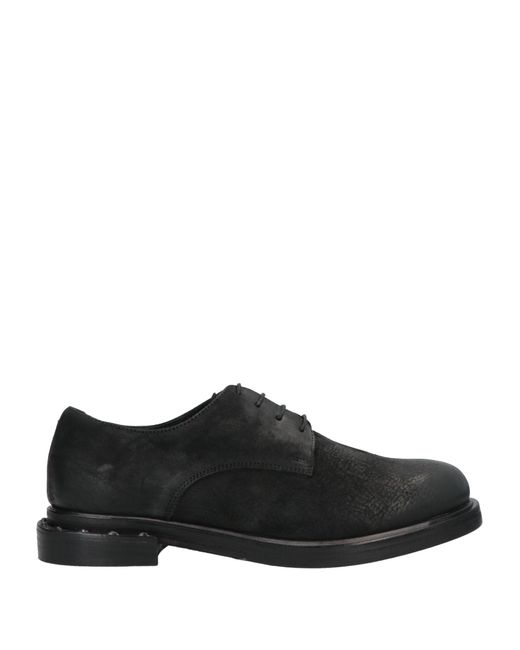 Ink Black Lace-Up Shoes Soft Leather