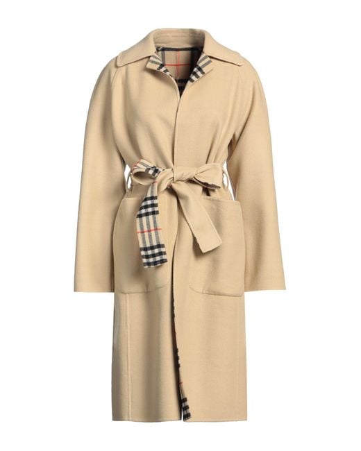 Burberry Natural Coat Wool