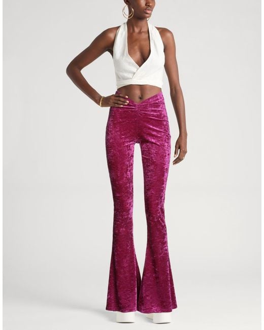 ANDAMANE Red Mauve Pants Polyamide, Elastane