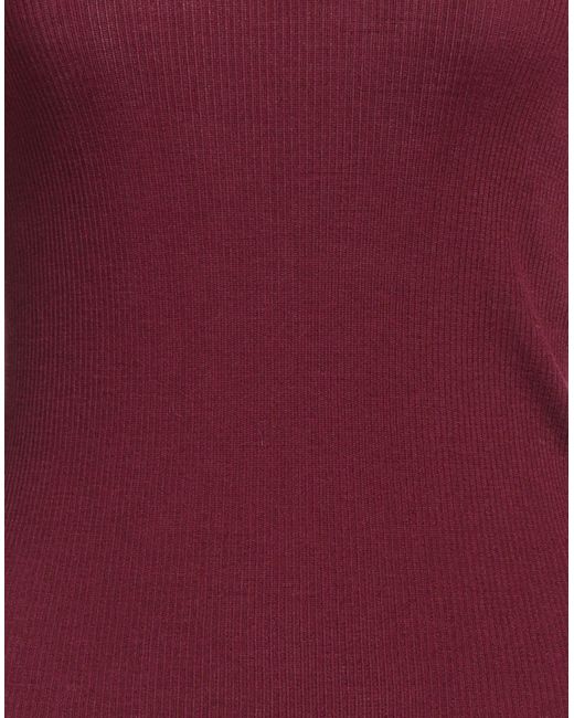 Roberto Collina Red Burgundy Sweater Merino Wool