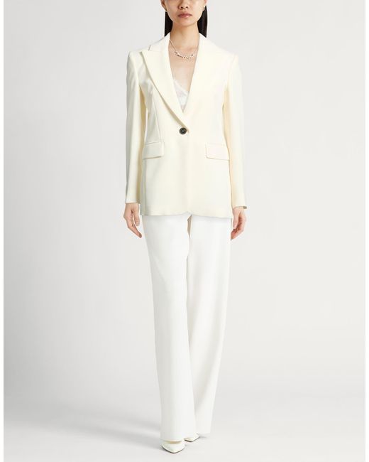 Marella White Art.365 Cream Blazer Polyester