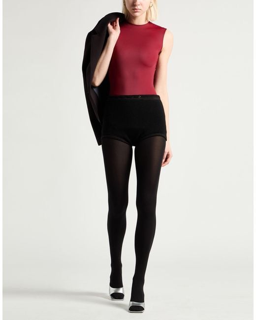 Mugler Red Bodysuit Polyamide, Elastane